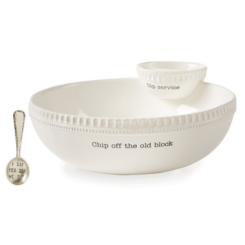 Mud Pie™ Stacking 3 Piece Chip and Dip Platter Set Wayfair